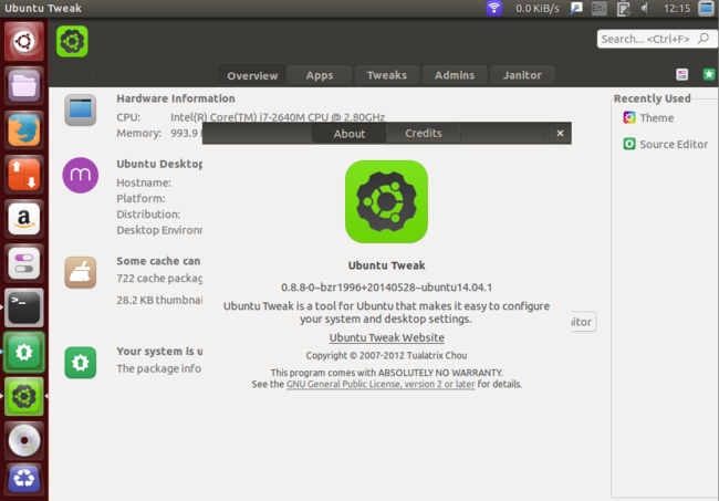 Ubuntu tweak for 16 04