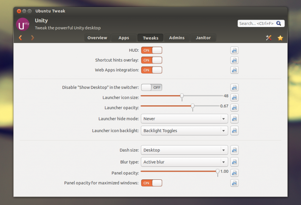 Ubuntu tweak updated