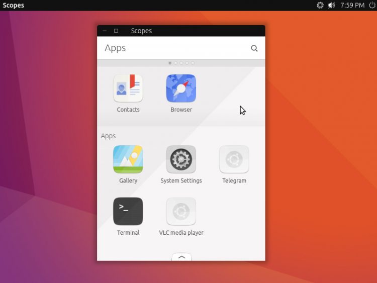 Scopes ubuntu 16 10