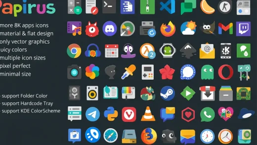 Papirus icons for linux screenshot