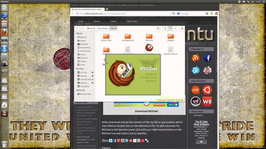 Rssowl for ubuntu