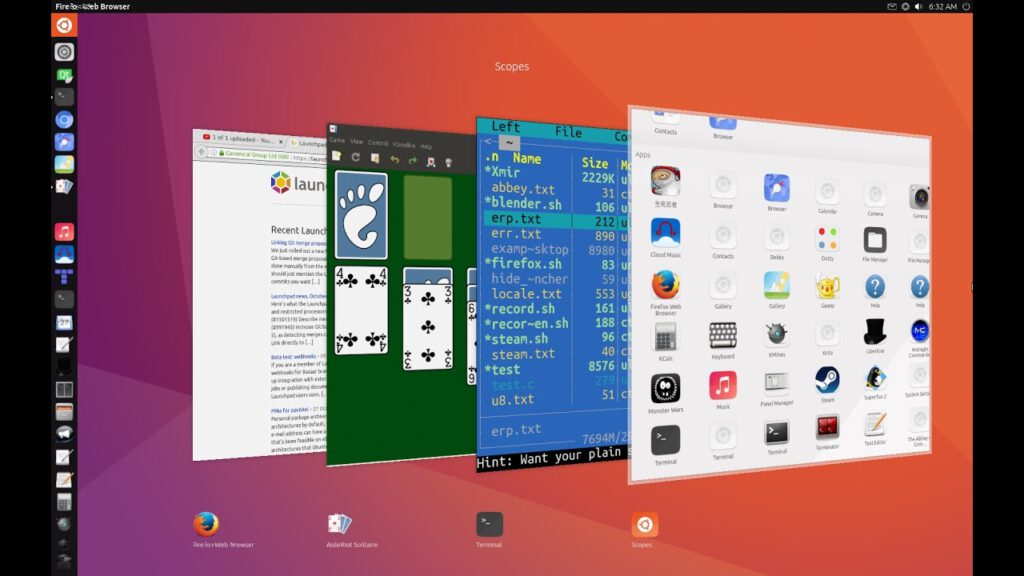 Ubuntu 17 04 unity 8