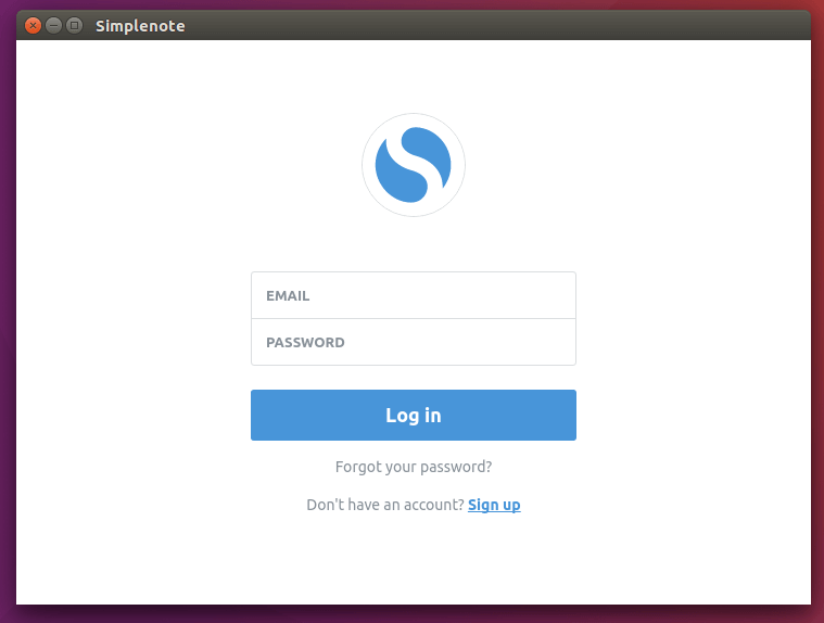 Simplenote login