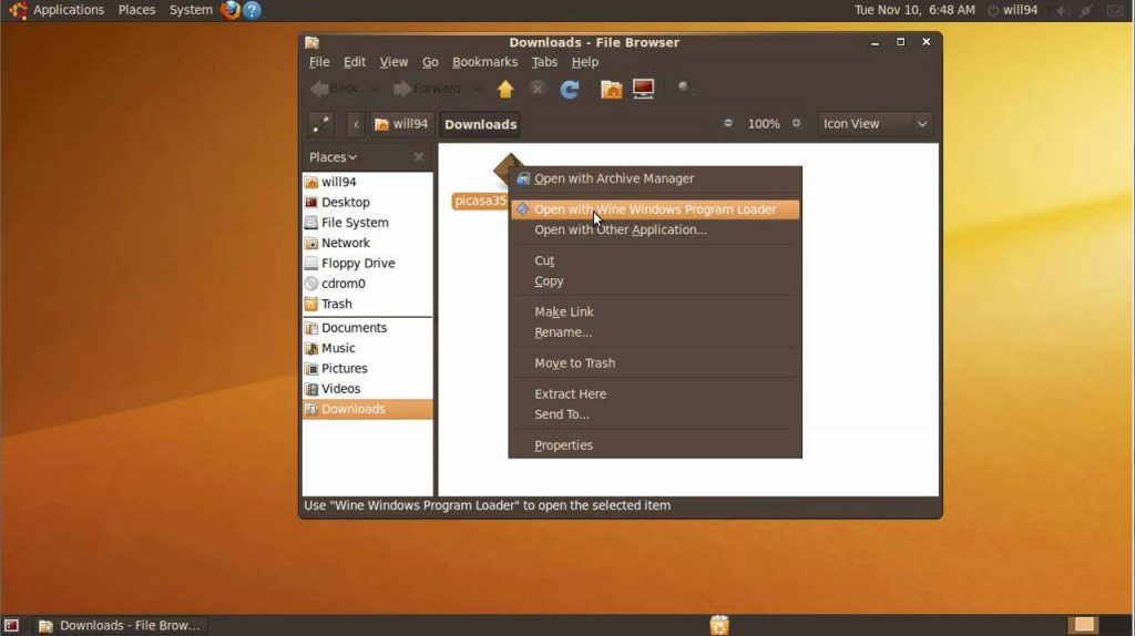 Wine for ubuntu open windows loader
