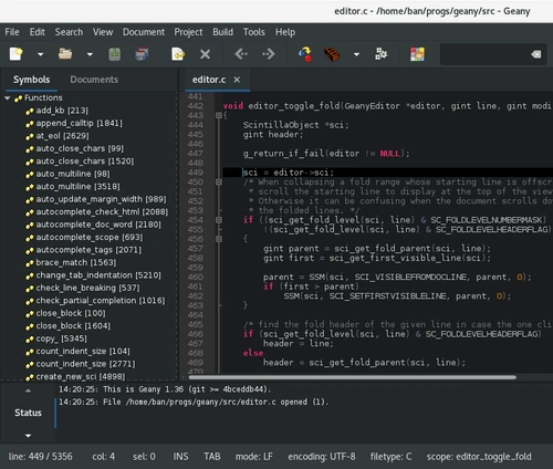Best code editors ubuntu geany screenshot - Top 5 Code Editors on Ubuntu 24.04