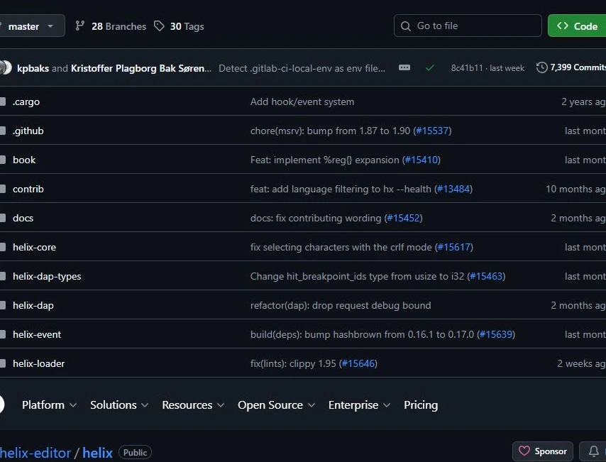 Best code editors ubuntu helix screenshot - Top 5 Code Editors on Ubuntu 24.04