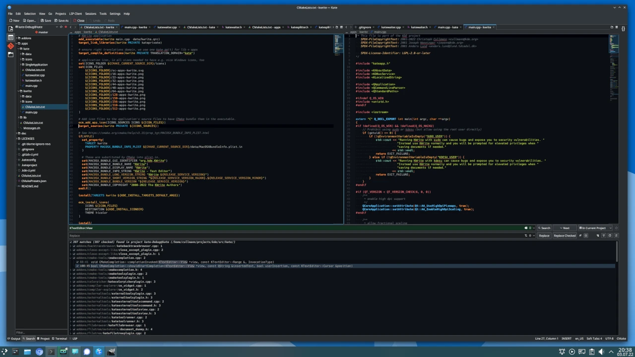 Best code editors ubuntu kate screenshot - Top 5 Code Editors on Ubuntu 24.04
