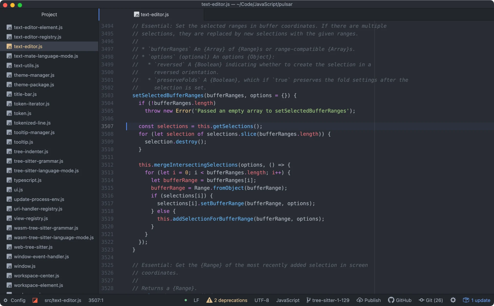 Best code editors ubuntu pulsar screenshot - Top 5 Code Editors on Ubuntu 24.04