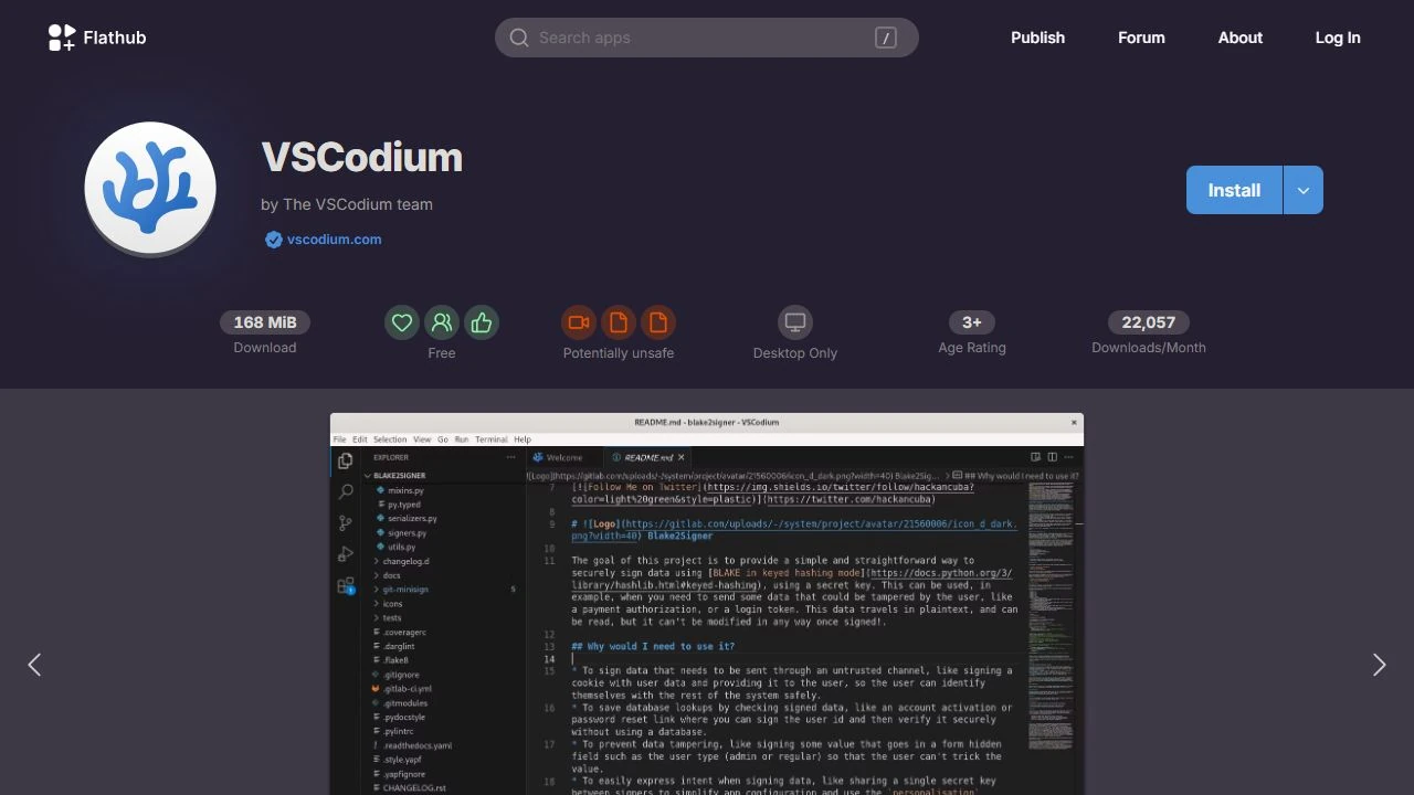 Best code editors ubuntu vscodium screenshot - Top 5 Code Editors on Ubuntu 24.04