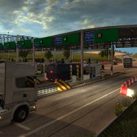 White truck euro simulator in europe