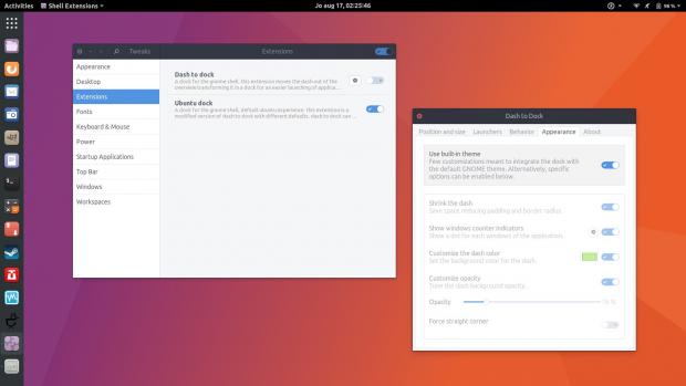 An early look at ubuntu dock for gnome shell in ubuntu 17 10 artful aardvark 517421 3