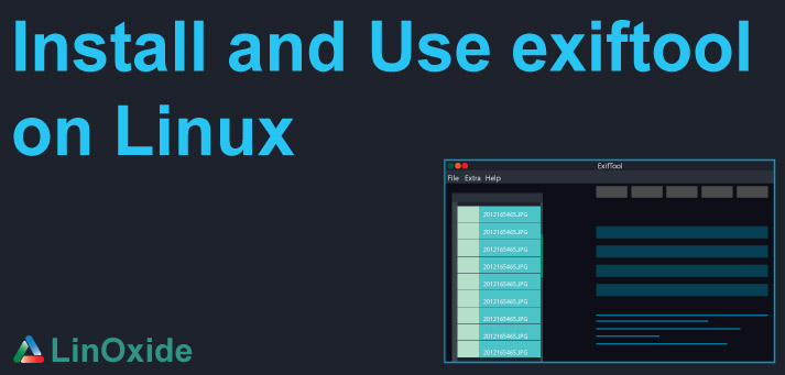 Exiftool install linux