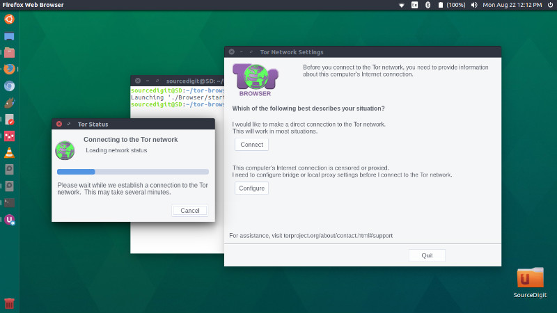 Connect tor network ubuntu