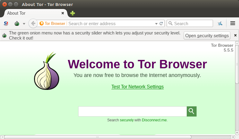 Tor browser test