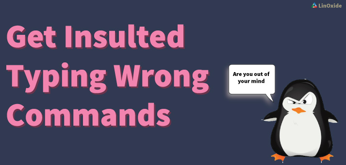 Typing wrong commands get insulted