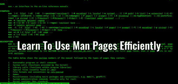 Use man pages efficiently 1 720x340