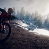 Snow-background-on-dirt-bike