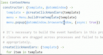 Atom hackable text editor gets asynchronous context menus read only texteditors