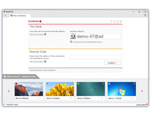 Anydesk screenshot login