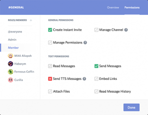 Discord permissions