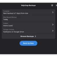 Dejadup screenshot