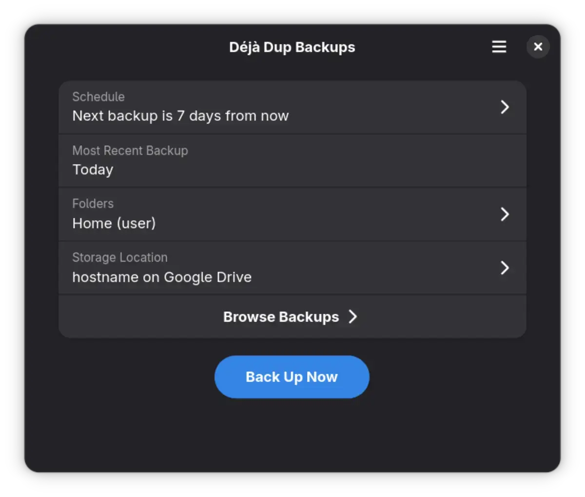 Deja Dup Backup Ubuntu