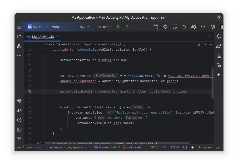 Coding an android app in android studio ide - Android Studio on Ubuntu
