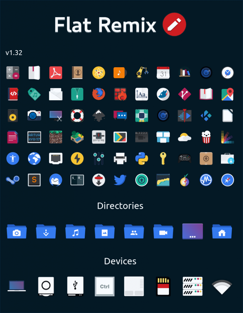 Flat Remix Icons