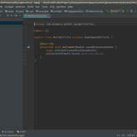 Screenshot of myapplication on ubuntu snap