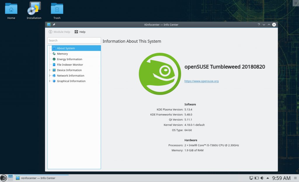 Opensuse tumbleweed is now powered by linux kernel 4 18 introduces av1 support 522373 2