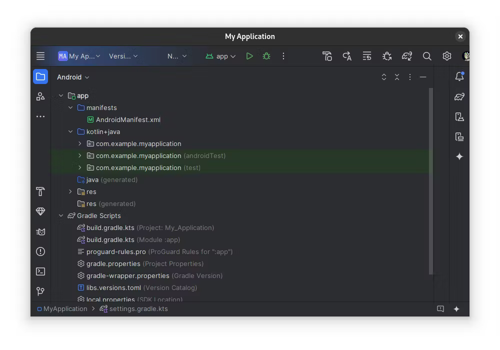 Select multiple folders - Android Studio on Ubuntu