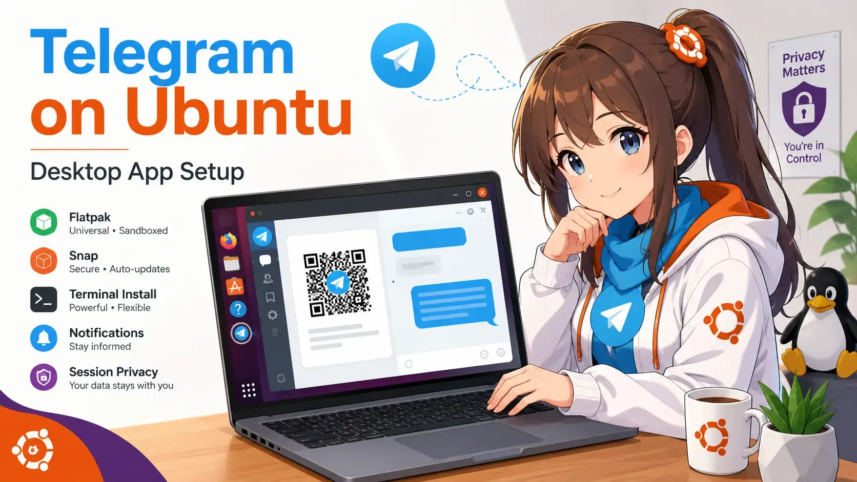 Telegram for ubuntu linux cover - Telegram on Ubuntu 24.04: Install Guide & Tips