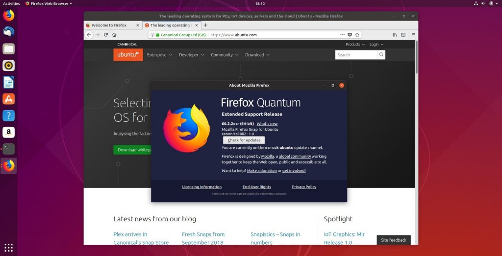 Firefox esr 60 is now available on ubuntu as a snap here s how to install it 523221 2
