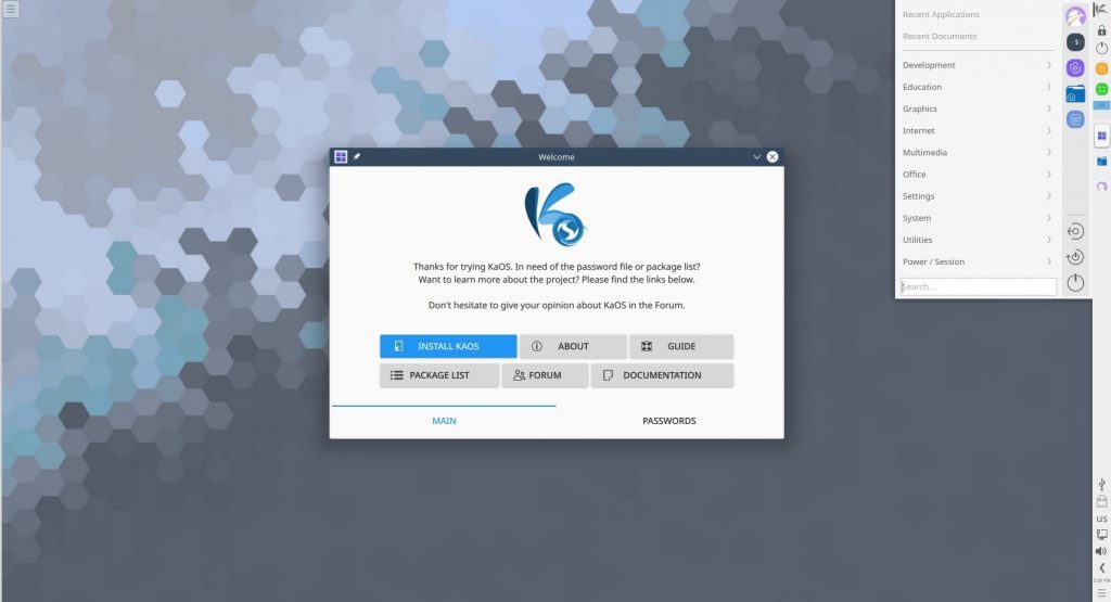 Kaos linux gets the kde plasma 5 14 treatment october release is out now 523338 2