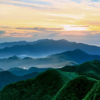 Mist-Sunset-on-Mountain