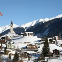 Mountain village winter alps 4k ubuntu logo - 27 Mountain Ubuntu Wallpapers in HD and 4K