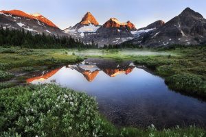 Snowy mountain tops