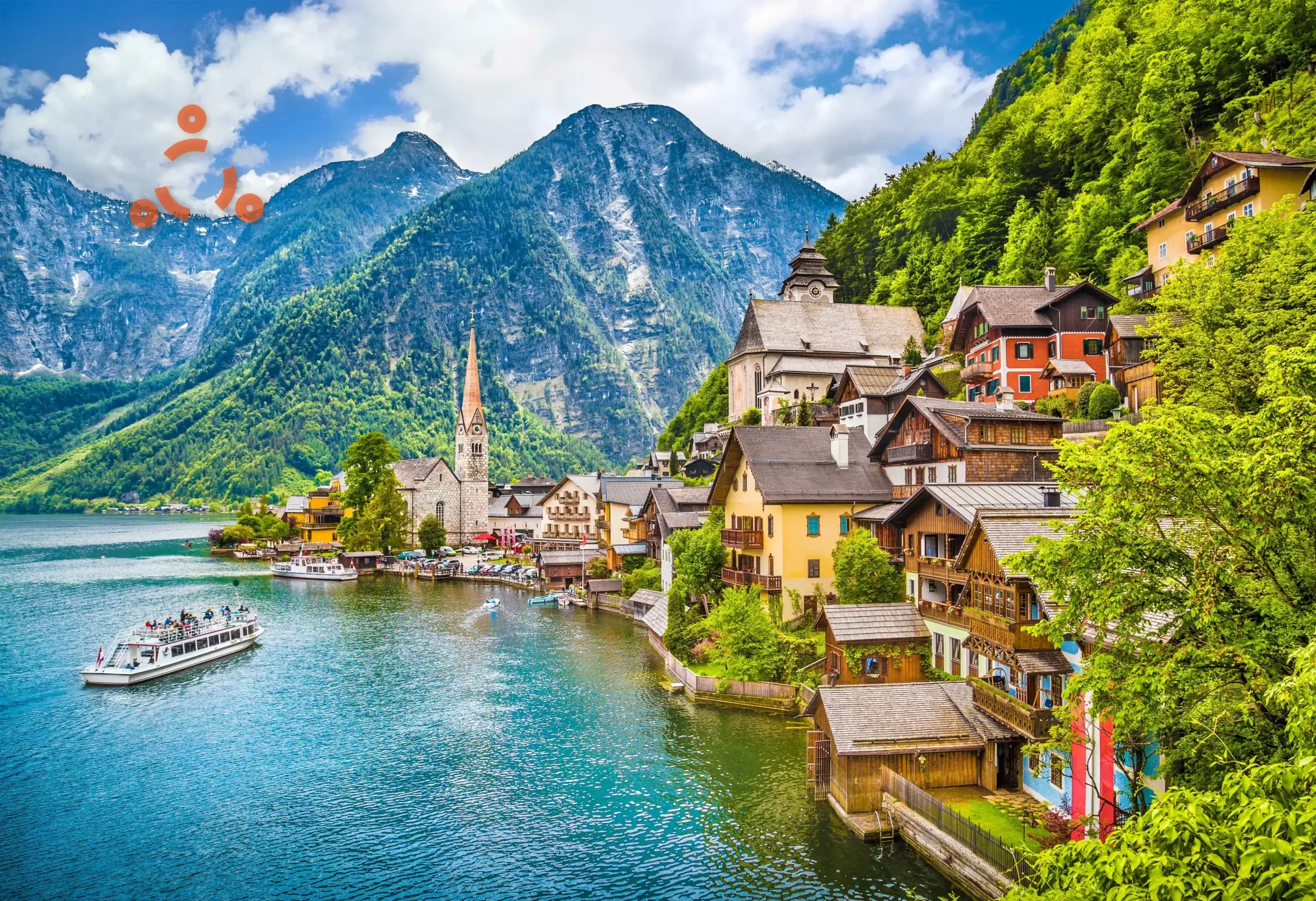 Mountain village of hallstatt ubuntu logo - 27 Mountain Ubuntu Wallpapers in HD and 4K