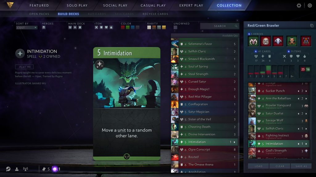 Sell your artifact card