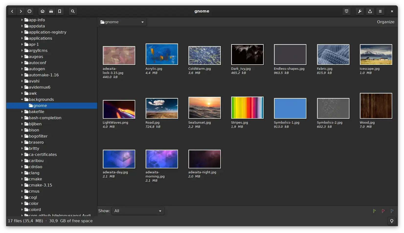 gThumb image viewer screenshot on Ubuntu