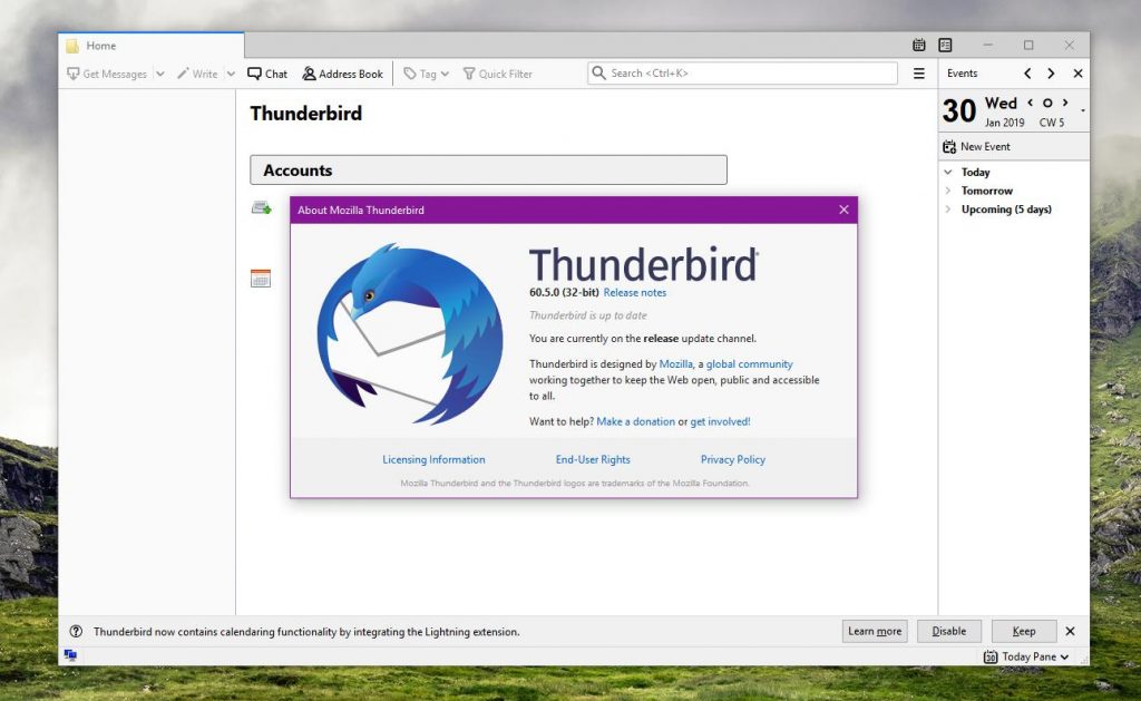 Mozilla thunderbird 60 5 0 now available for download 524755 2