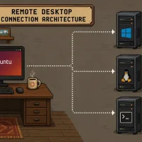 Connection flow of remmina infographic