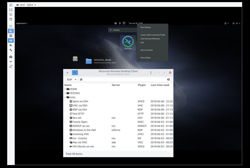 Remmina on fedora