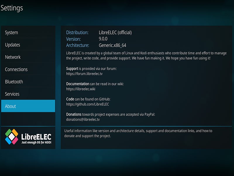 Embedded linux os libreelec 9 0 1 is out with kodi 18 1 and linux kernel 4 19 23 525122 2