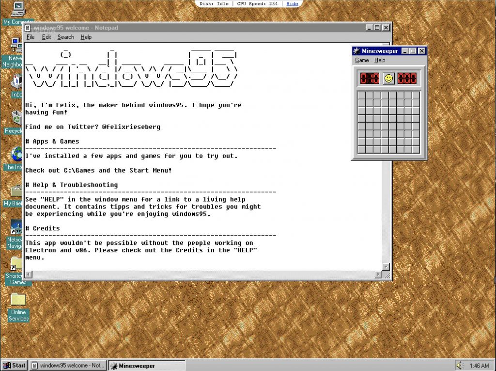 Running windows 95 for linux mac and windows 10 just got a lot better 524856 2