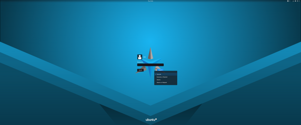 Login screen starlabs theme