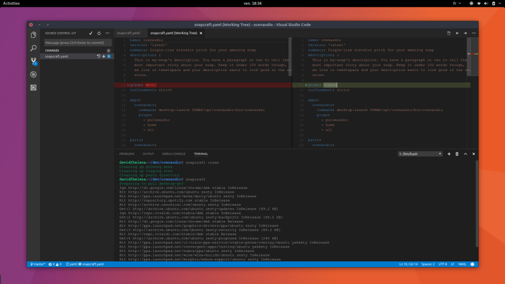 Vscode installed on linux