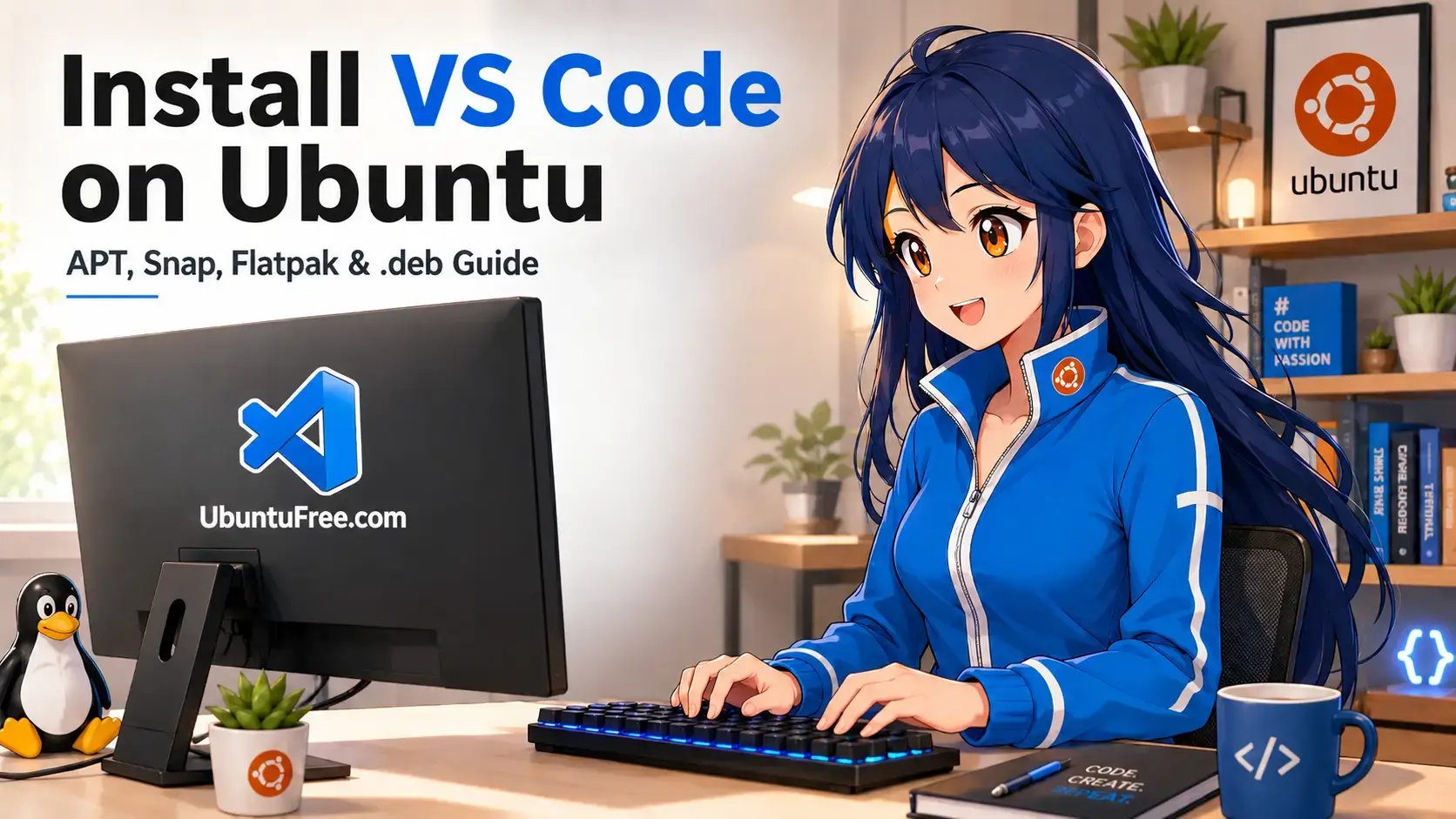 Visual studio code on linux cover - How to Install Visual Studio Code on Ubuntu 26.04 - Complete Guide
