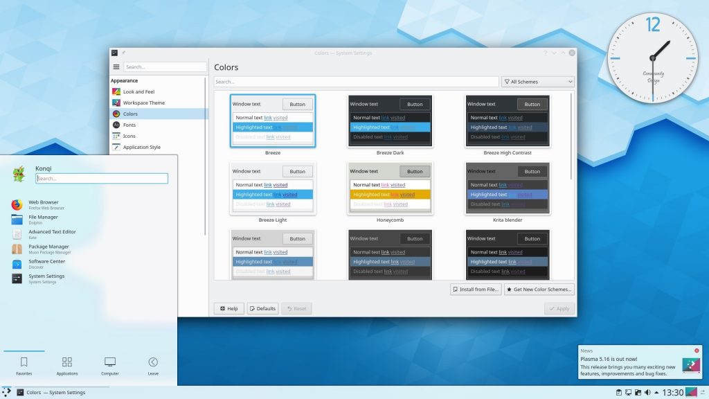 Kde plasma 5 16 desktop environment gets first point release update now 526455 2