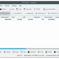 Example of a torrent on ktorrent